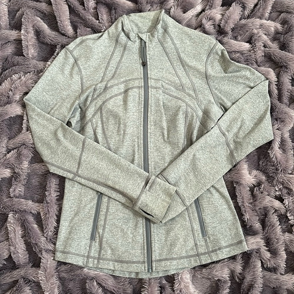 Lululemon Define Jacket Heathered Grey Sz 12
